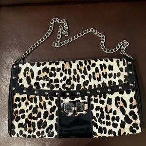White House Black Market Haircalf Animal Print Bag